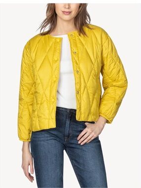 Lilla P Yellow Quilted Lightweight Jacket - Women